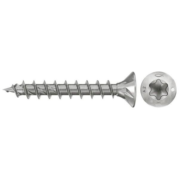 Fischer 574060 skrutky do drevotriesky 3.5 mm 30 mm TX Nerezová oceľ 200 ks; 574060