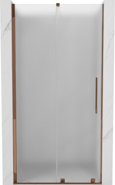 MEXEN/S - Velár posuvné sprchové dvere 110, dekor, ružové zlato 871-110-000-31-60