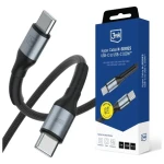 3mk Hyper Cable N-SERIES 2m čierna / Dátový kábel / USB-C na USB-C / 100W / 20V/5A (5903108680196)