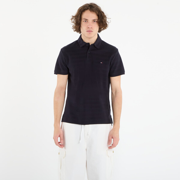 Tričko Tommy Hilfiger Ss Herringbone Reg Polo Desert Sky S