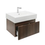 Kúpeľňová skrinka s batériou a umývadlom SAT Evolution 1 58x30x44,8 cm orech mat SATEVO60NAU2BA SATEVO60NAU2BA