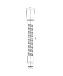 OMNIRES - Hadica k drezovej a vaňovej batérii, 180 cm, nikel kartáčovaná 062MNI