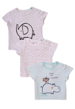 Dojčenské tričko s krátkym rukávom 3pack, Minoti, Koala 3, biela - 68/74 | 6-9m