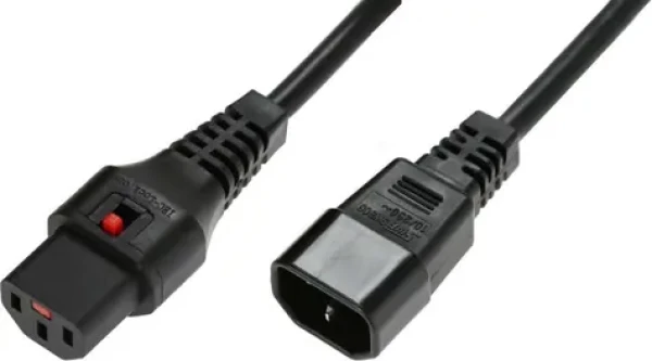 MicroConnect Predlžovací kábel s IEC zámkom C13 - C14 2m čierna (PC1021)