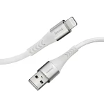INTENSO A315L biela / Kábel USB-A - Lightning / 1,5 m / 12W / nylonový opletenie (7902102)
