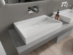 MEXEN - Ava umývadlo na dosku liaty mramor B/O 70 x 46, biela 23017000