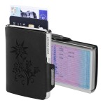 Kožená mini peňaženka Mondraghi Silhouette Edelweiss Black