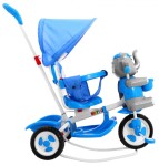 Mamido Detská trojkolka slon so zvukovými efektmi modrá