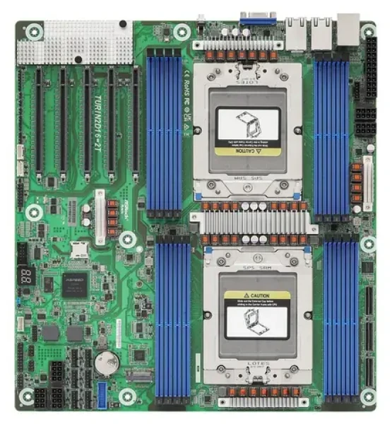 ASRock TURIN2D16-2T / Základní deska / Socket SP5 / AMD EPYC 9004 / 16x DDR5 / 16x SATA / 2x LAN 10GbE / EEB (TURIN2D16-2T)