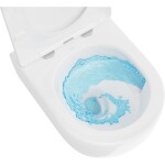 MEXEN/S - Carmen Závesná WC misa Rimless Tornado vrátane sedátka s slow slim, duroplast, biela lesk 30880100T