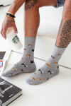 PÁNSKE PONOŽKY S MAČACOU HLAVOU 0125.096 GREY MELANGE 39-42