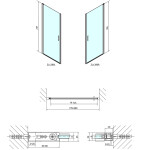 POLYSAN - ZOOM sprchové dvere 800, číre sklo ZL1280