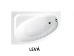 BESCO - Asymetrická vaňa CORNEA - Nožičky k vani - Bez nožičiek, Rozmer vane - 150 × 100 cm, Spôsob prevedenia - Ľavé VANCOR150L