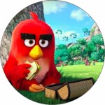 Jedlý papír Angry Birds Red na pikniku 19,5 cm - Pictu Hap - Pictu Hap