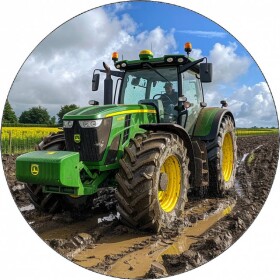 Jedlý papier John Deere traktor na poli 19,5 cm - Magic - Magic