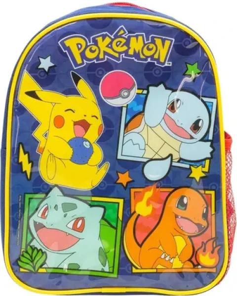 STOR Predškolský batoh Pokémon / Detský batoh / 25 × 19 cm / Sieťované vrecko na fľašu (80879)