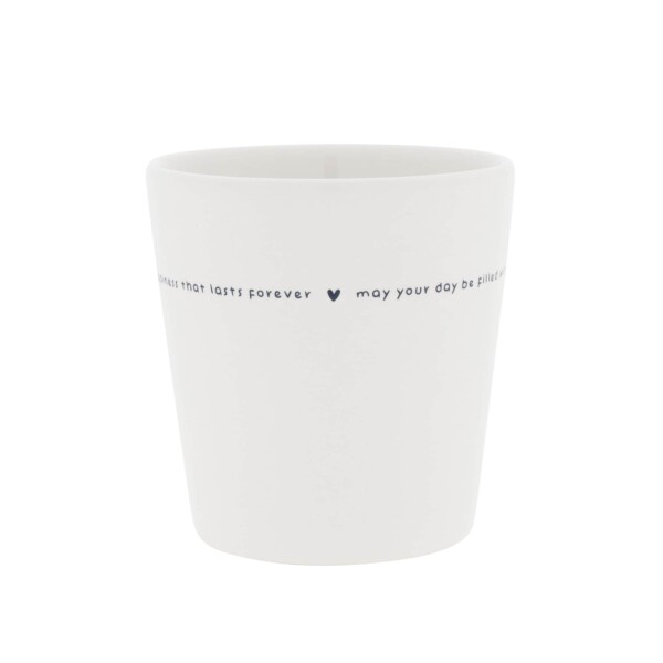 Bastion Collections Keramický latte hrnček White / So much laughter 240 ml