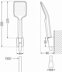 MEXEN/S - Uno R62 vaňové batérie s príslušenstvom, chróm 7143R62-00