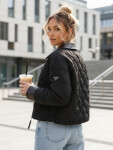 Dámska prechodná prešívaná bunda čierna FashionStreet TY5622 XXL