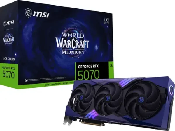 MSI GeForce RTX 5070 12G WORLD of Warcraft Midnight Void Edition OC / 12GB GDDR7 / PCI-E / 3x DP + 1x HDMI (912-V532-251)