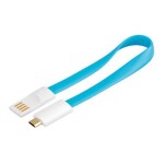 PremiumCord Kábel micro USB, AB 0,2 m magnetický, farba modrá (8592220011567)