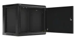 Lanberg WF01-6409-00B čierna / Nástenný rozvádzač / 19" / 9U / 600x450 mm / kovové dvere / flat pack (WF01-6409-00B)