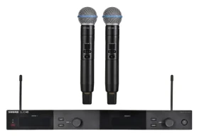 Shure SLXD24DE/B58-G59 / Bezdrôtový mikrofónny systém / 2 kanály / 2x ručný mikrofón / UHF 470-514 MHz (SLXD24DE/B58-G59)