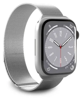 Puro Milanese strieborná / Remienok pre Apple Watch / Nerezová oceľ / 42/44/45/49 mm (PUMILAW44SIL)