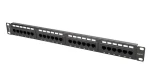 Lanberg čierny / Patch panel / 24 portov / RJ-45 / CAT6 / UTP / 1U / 19" (PPU6-1024-B)
