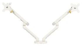 BakkerElkhuizen BE Flexible Dual biela / Rameno na monitor / pre 2 monitory / VESA 100x100 / nosnosť 2x10 kg (BNEBFDW)