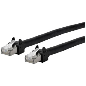 Metz Connect 13084F5000-E RJ45 sieťové káble, prepojovacie káble CAT 5e S/UTP 5.00 m čierna možno použiť pre vlečenie, krytie PUR, odolný proti UV žiareniu 1 ks; 13084F5000-E