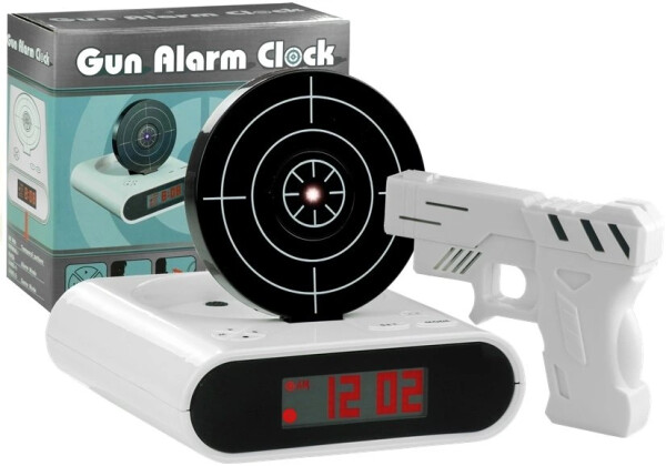 Mamido Elektronický budík - laserová zbraň so štítom