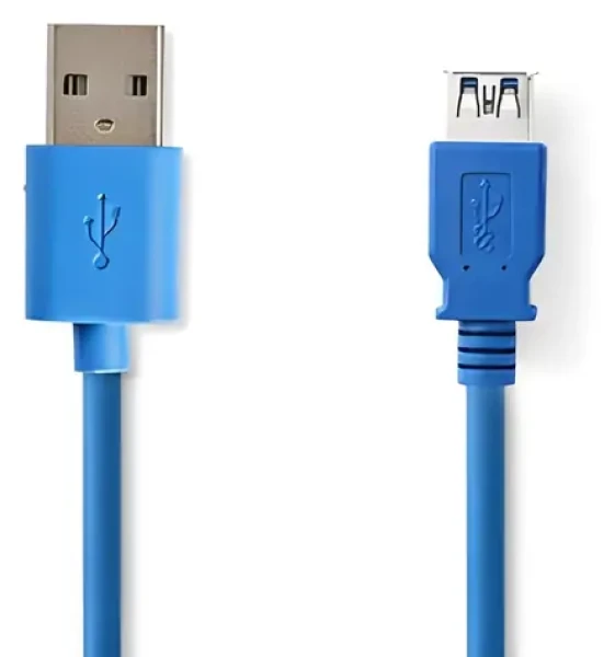Nedis USB-A - USB-A modrá / USB kábel / USB 3.2 Gen 1 / 5 Gbps / 2 m (CCGB61010BU20)
