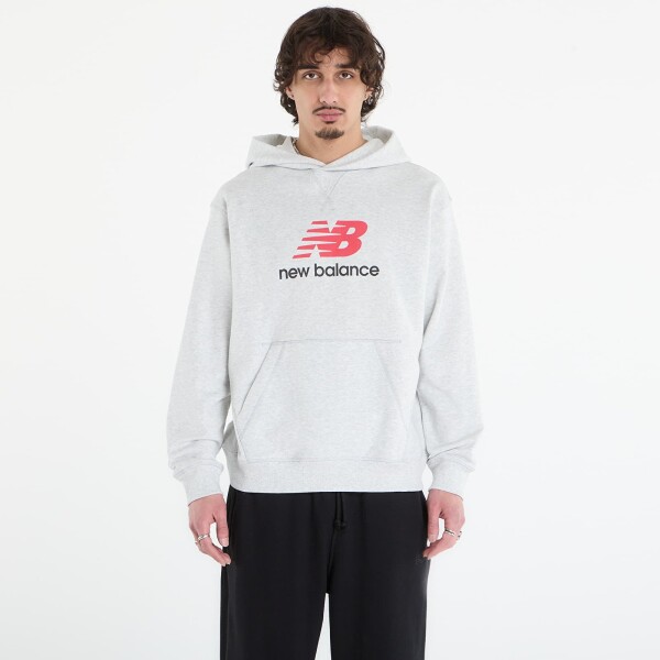 Mikina New Balance Athletics French Terry Logo Hoodie Ash Heather Ahh XXL
