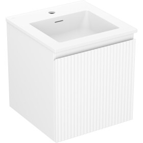 MEXEN/S - Rivel kúpeľňová skrinka 45 cm s umývadlom Otis, 1 šuplík, reliéf, biela mat 91A20-04547-1-BF01-W18M01