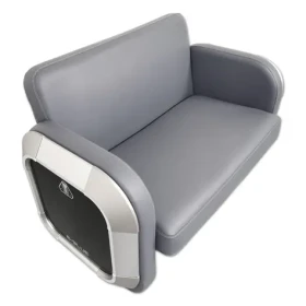 E-BLUE EEC346-21 Herná dvojitá sofa sivá / syntetická koža / nosnosť až 300 kg (MGEBH47SA000)