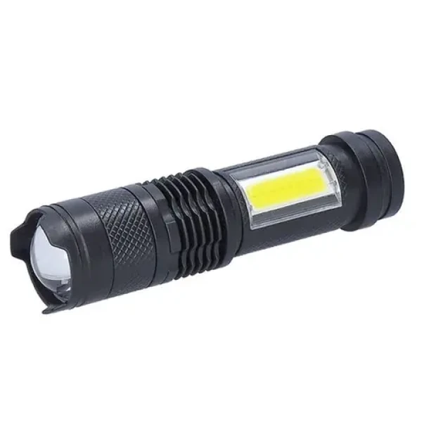 Solight WN49 LED vreckové svietidlo so zoomom čierna / nabíjací / 100lm +70lm / Li- ION (8592718036331)