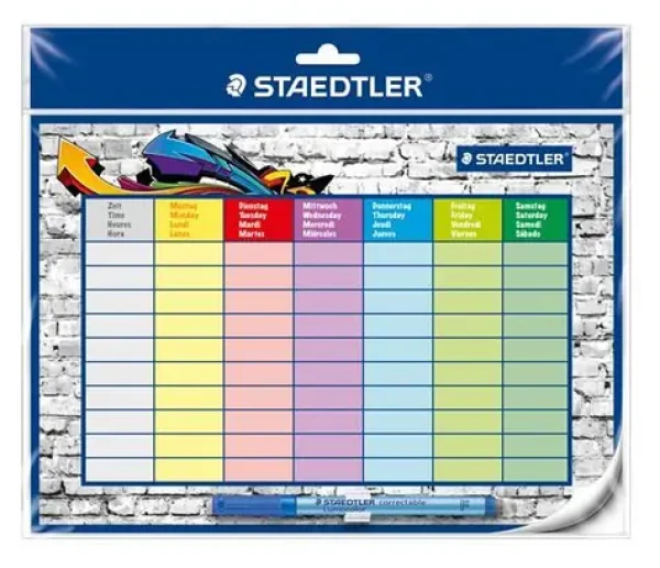 Staedtler Lumocolor Školský rozvrh / Samolepiace / stierateľný / 310 x 255 mm (641 SP2)