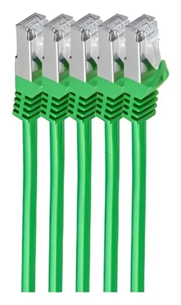 Shiverpeaks Cat7 S/FTP zelená / Patch kábel / 0,5 m / RJ-45 / LSZH (BS75511-0.5G-SET5)