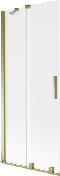MEXEN/S - Velar dvojkrídlová posuvná vaňová zástena 80 x 150, dekor, zlatá 896-080-000-31-50