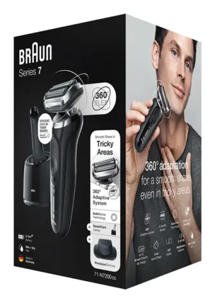 Braun Series 7 71-N7200cc čierna / Holiaci strojček / Pánsky / Planžetový / LED displej / Rýchlonabíjanie (433842)