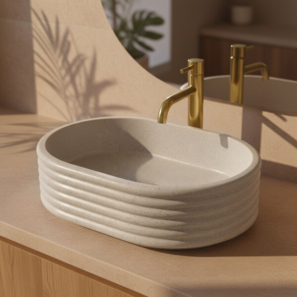 REA - Umývadlo na dosku Nicoletta Beige REA-U7346