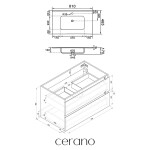 CERANO - Kúpeľňová skrinka Carole - biela matná + keramické umývadlo Novo - biela lesklá - 81x49,5x46,5 CER-979866