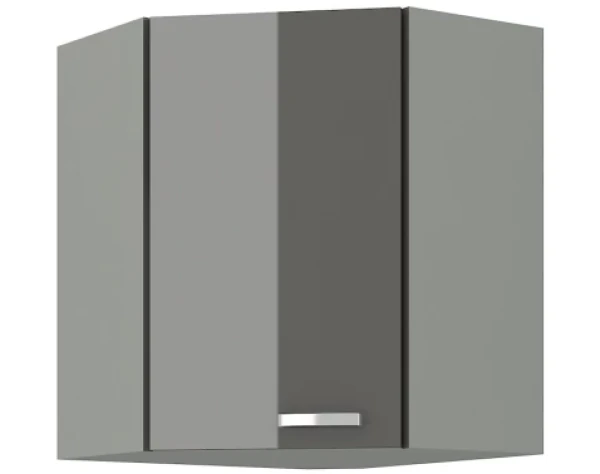Horná rohová kuchynská skrinka Grey 60/60 cm%
