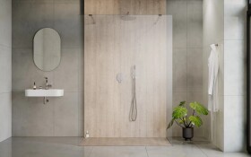 BESCO - Walk-in sprchovací kút AVEO DUE - Pevná stena - Bez pevnej steny, Rozmer A - 110 cm BCAVEODUE110