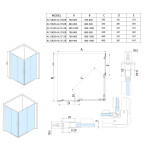 POLYSAN - ALTIS BLACK štvorcová sprchová zástena 900x900 rohový vstup, číre sklo AL1592BAL1592B