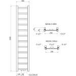 MEXEN - Bolt vykurovací rebrík/radiátor 1500 x 300 mm, 295 W, biela W126-1500-300-00-20