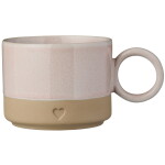 Ib Laursen Kameninový hrnček Heart Light Pink Matt 290 ml