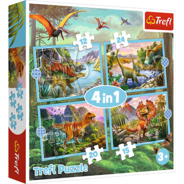 Trefl - Puzzle - Jedineční dinosaury 4v1