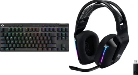 Logitech PRO X TKL GX Brown + G733 čierna / Bezdrôtová herná sada / klávesnica a slúchadlá / Lightspeed